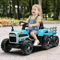Детский электромобиль M 5733 EBLR-4, трактор с прицепом